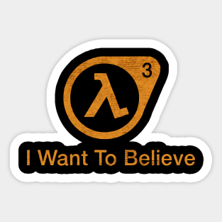 i want to believe lambda Sticker